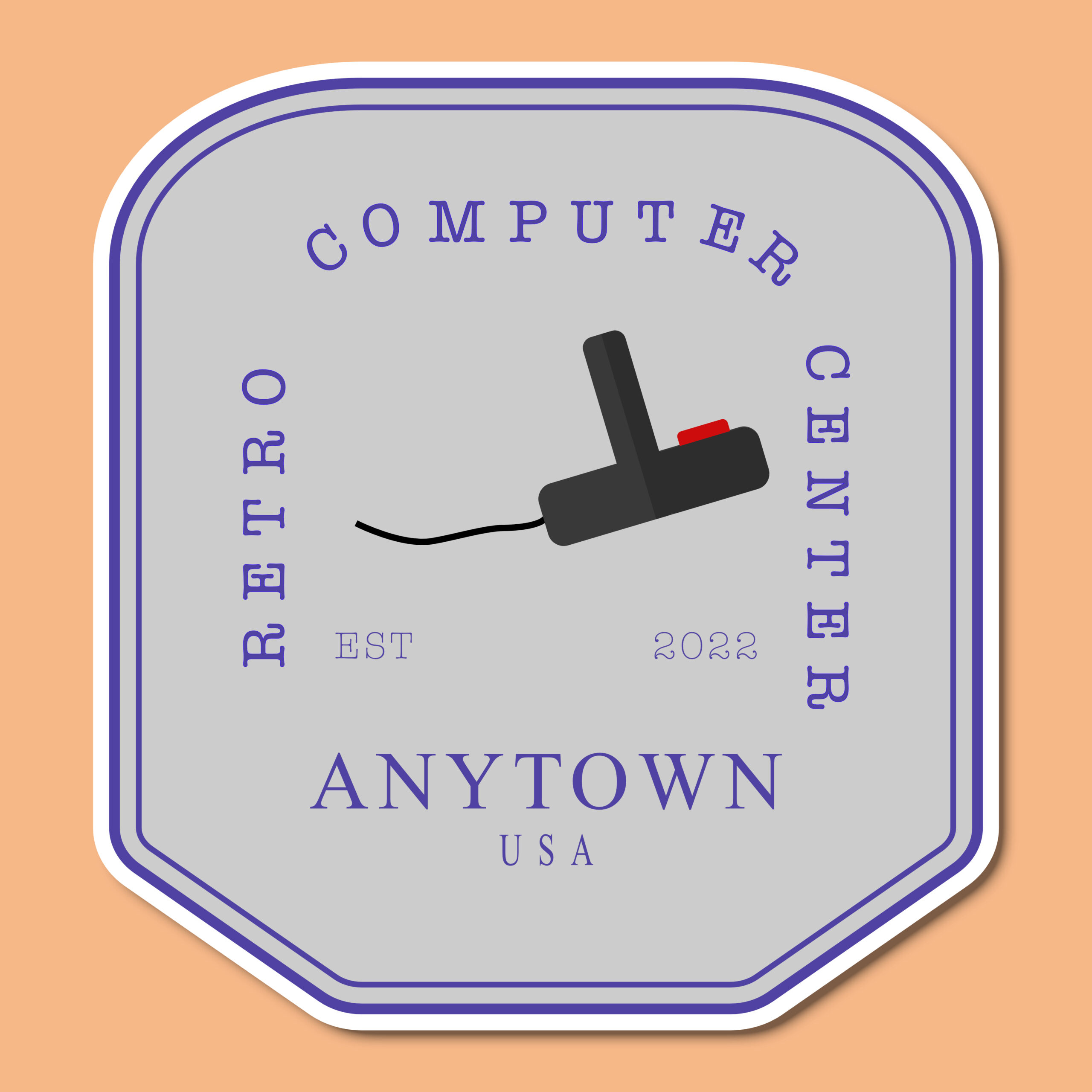 Logo Design Retro Computer Center
